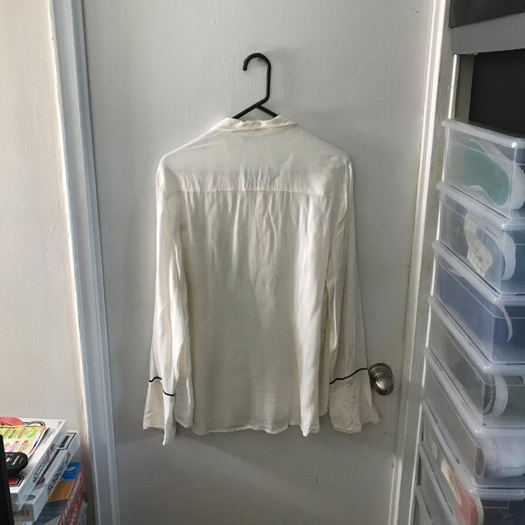 Women's Express Button-down Western-Style Shirt - Off white - Size XL - Picture 5 of 5